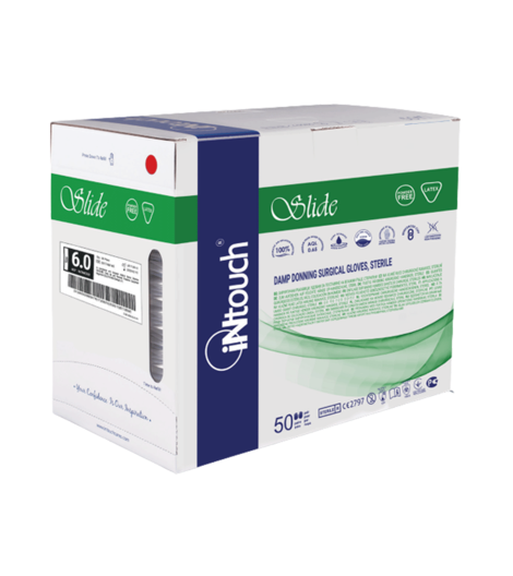 Găng tay phẫu thuật không bột chống ẩm Intouch® Slide image 0
