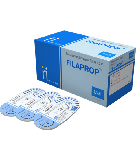 Chỉ phẫu thuật không tiêu Meril Filaprop Polypropylene image 0