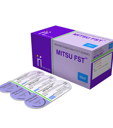 Chỉ phẫu thuật tự tiêu tổng hợp Meril Mitsu Polyglactin 910 Fast image 0