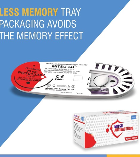 Chỉ phẫu thuật tự tiêu tổng hợp Meril Mitsu AB Polyglactin 910 image 1